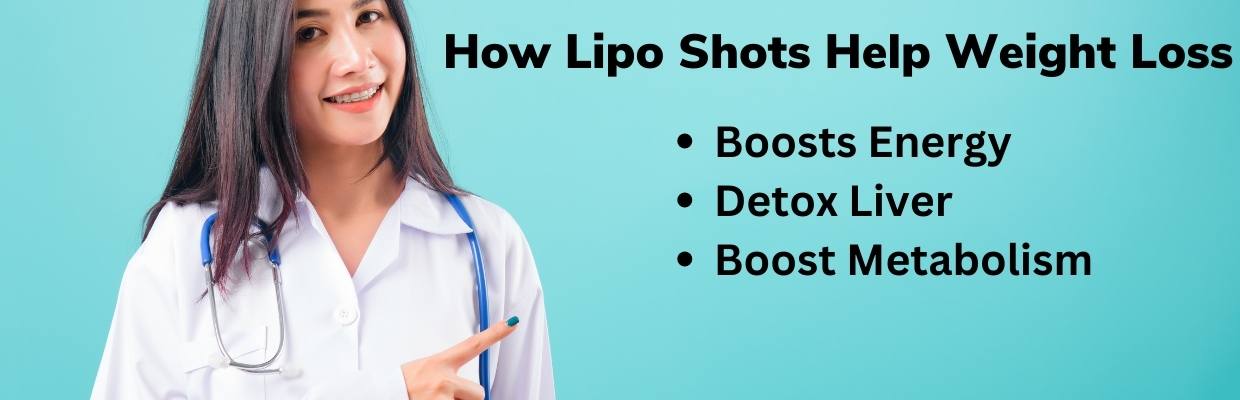 Doctor pointing to lipo shot benefits