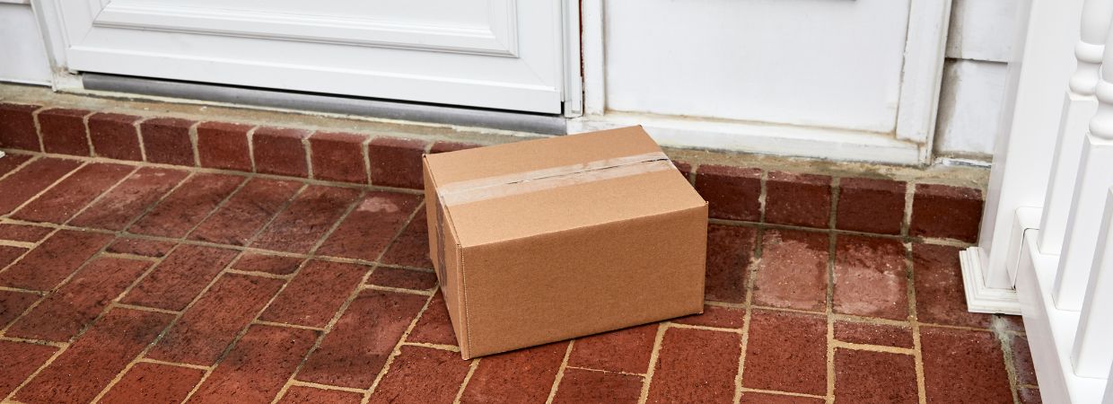 A package on a door step