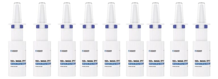 a image of nad nasal spray bottles
